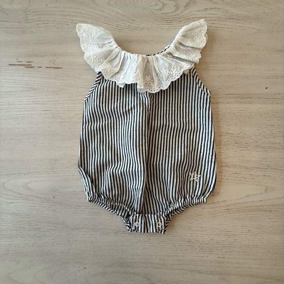 Tocoto Vintage Baby Girl Striped Romper